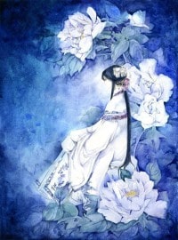 《梅画骨,点点鸢尾笑》